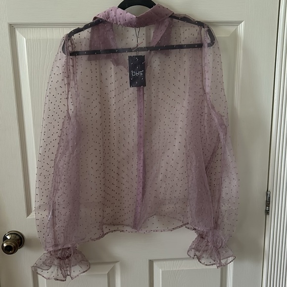 Sheer Button Down Top 3XL - Picture 4 of 4